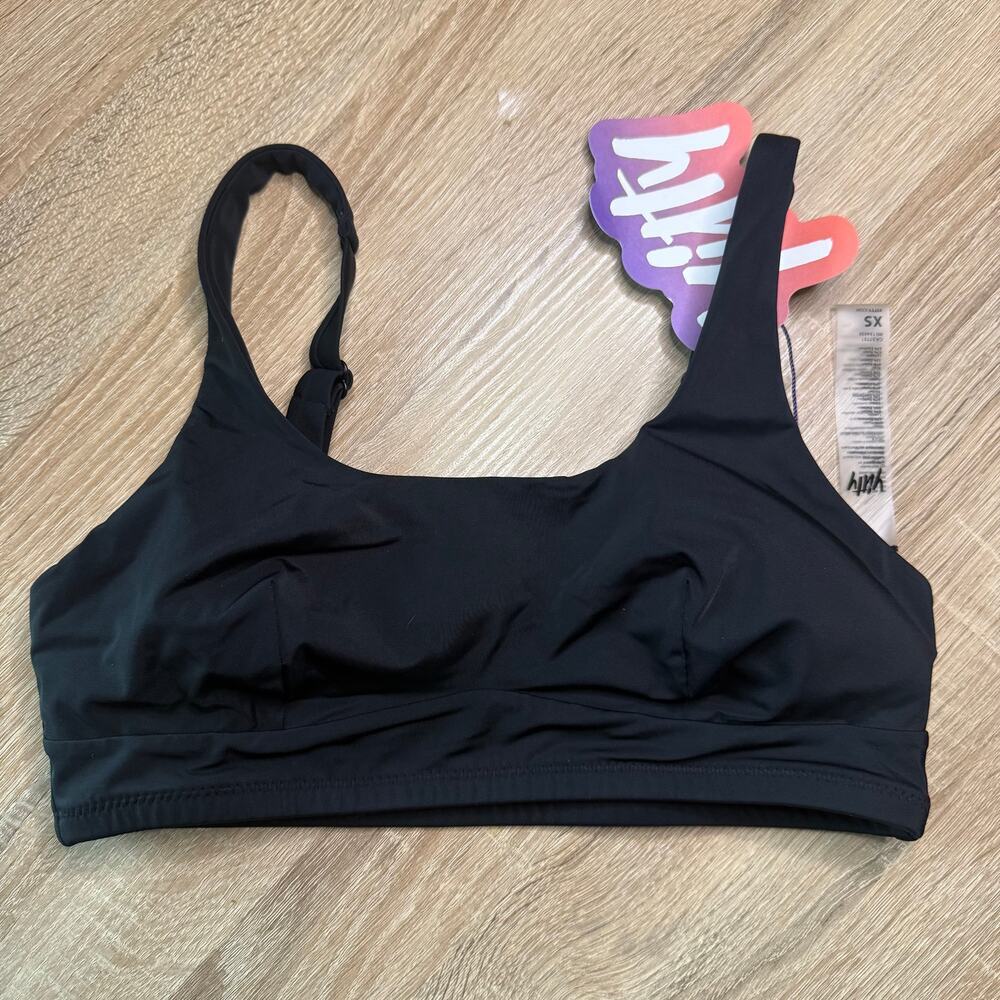 NWT Yitty black shaping shaping swim square bikini top women summer swimming XS